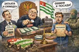 ПРАВОСУДИЕ В АБХАЗИИ: ШТРАФ ЗА ВМЕШАТЕЛЬСТВО, УГОЛОВНОЕ ДЕЛО ЗА РАЗОБЛАЧЕНИЕ